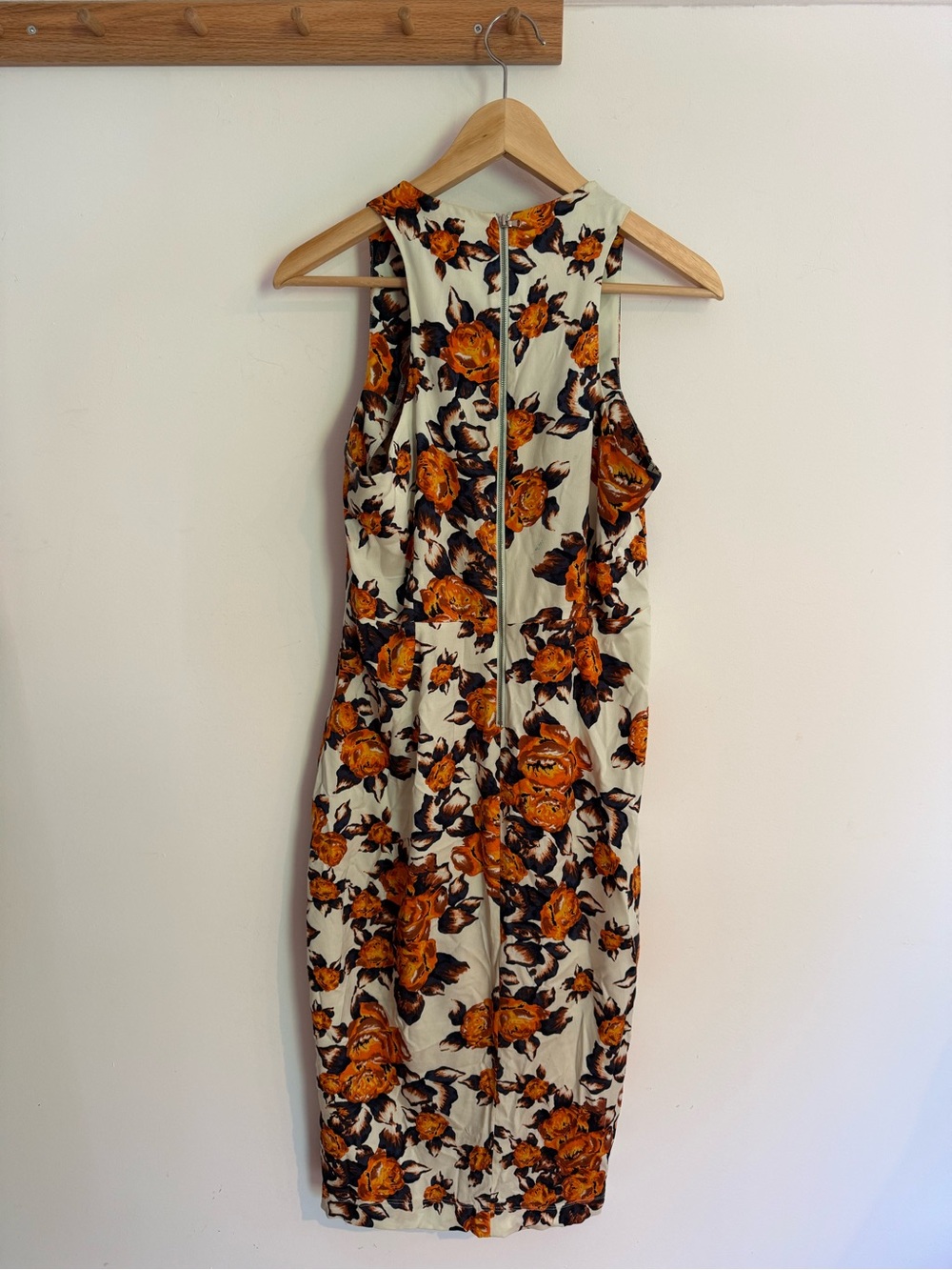 Suno Floral Tank Dress with Mid-riff Cutout - Picture 9 of 13